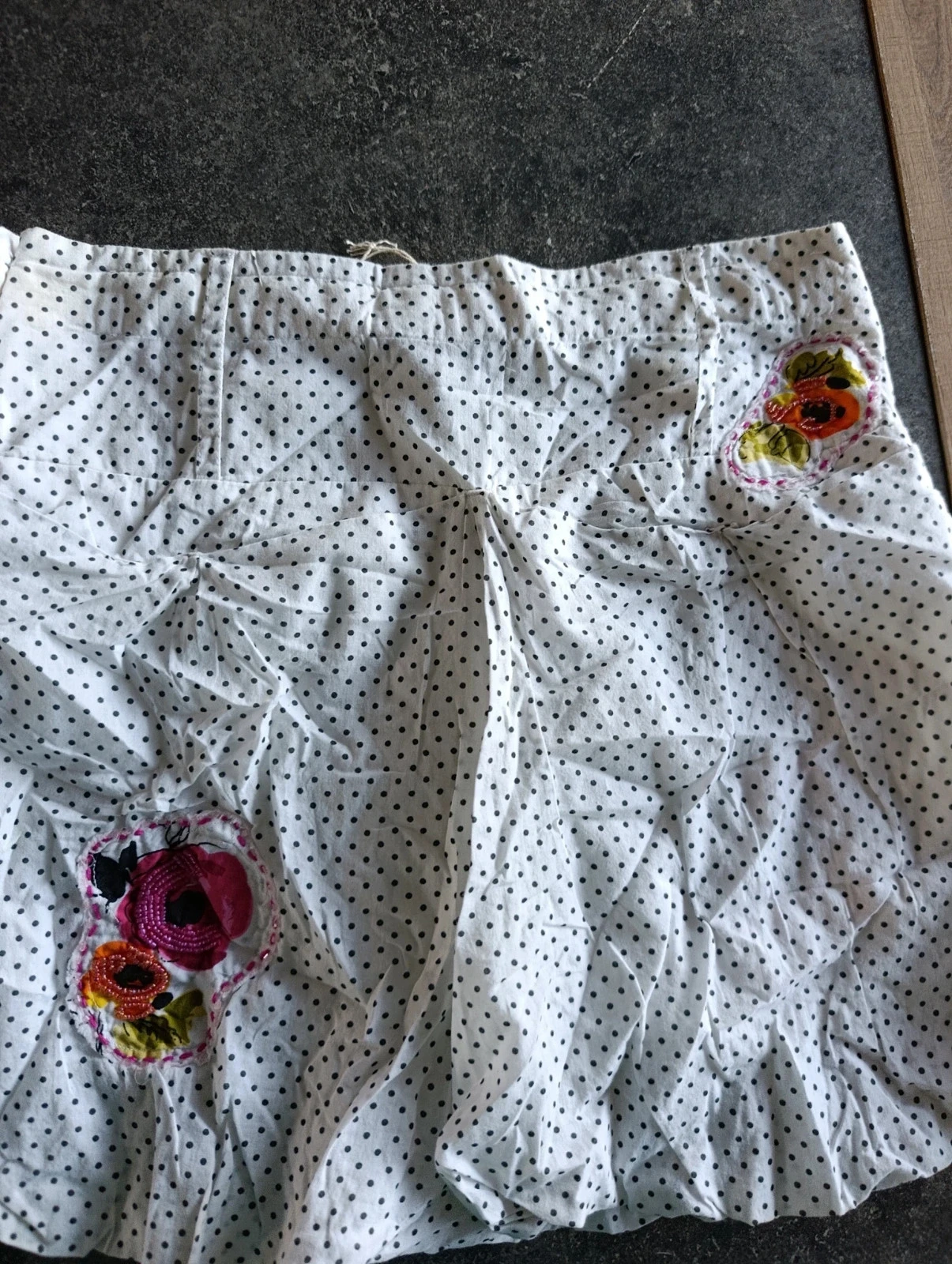 White polka dot and flower embroidery Alouette Exclusive skirt - Size 38 - Brand new with tag – photo 8